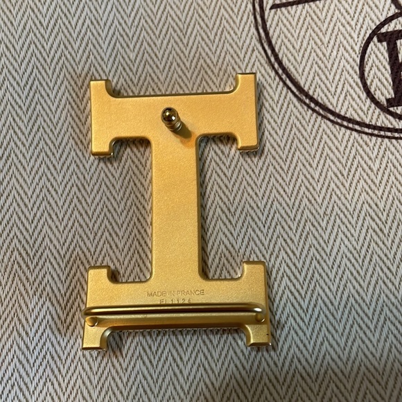 Hermes hammered finish matte gold belt buckle for 32 cm width belt straps - Picture 2 of 9